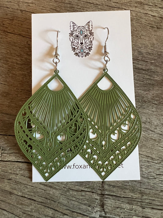 Samantha Olive Earrings