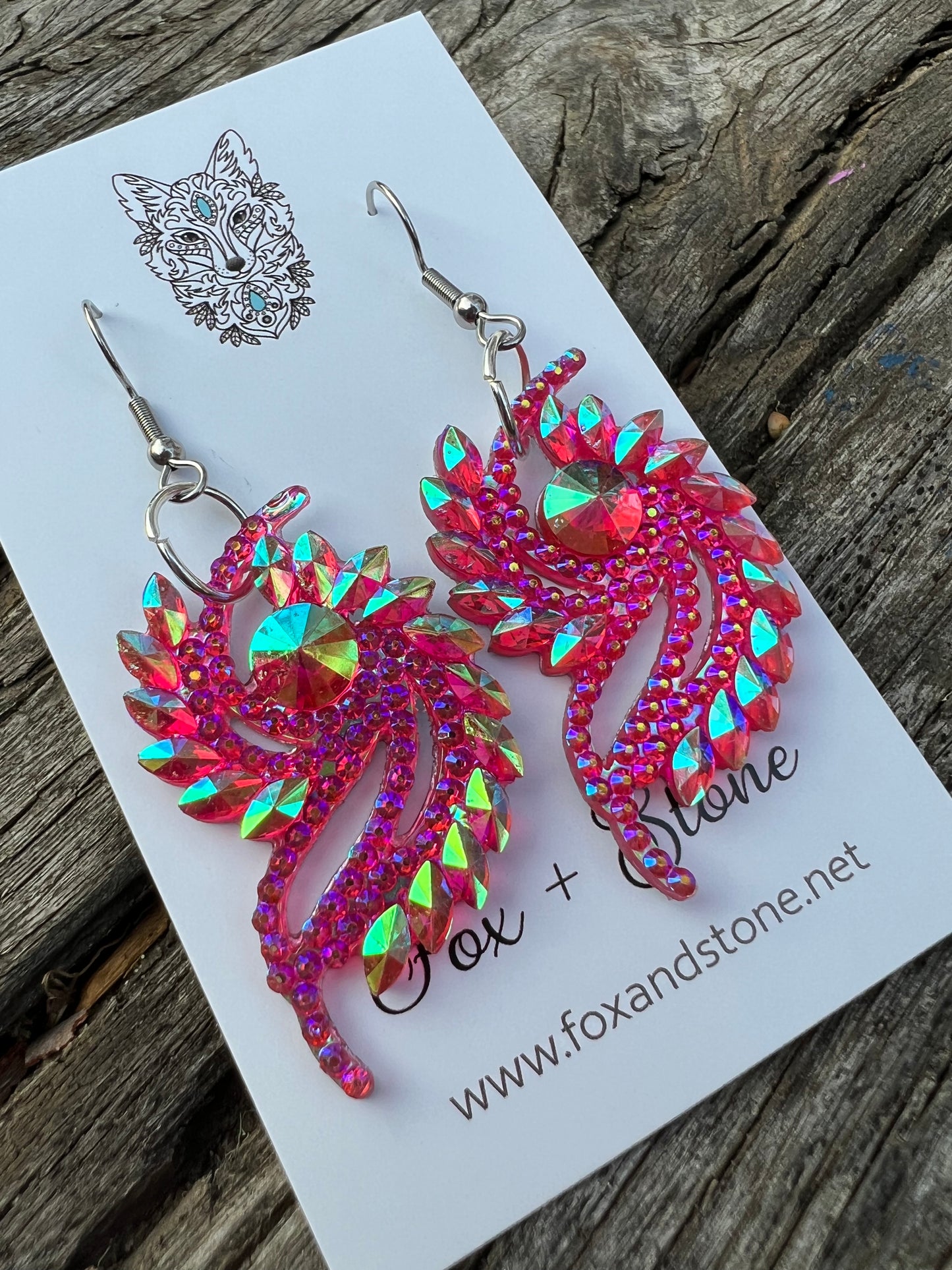 Beautiful Esmae Acrylic Pink Earrings
