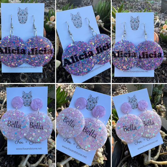 Beautiful Custom Name Earrings