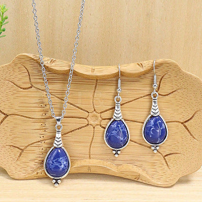 Dyed Howlite Pendant Earring Set