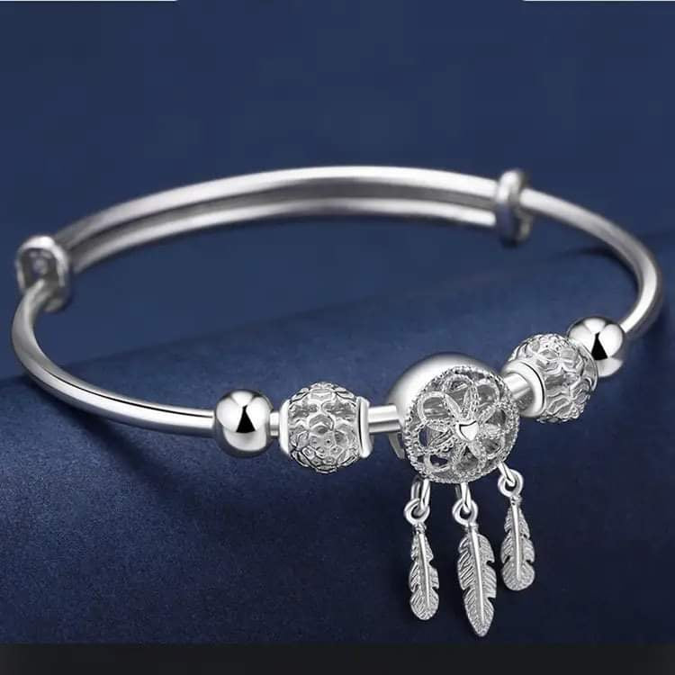 Beautiful Silver Dream Catcher Bracelet
