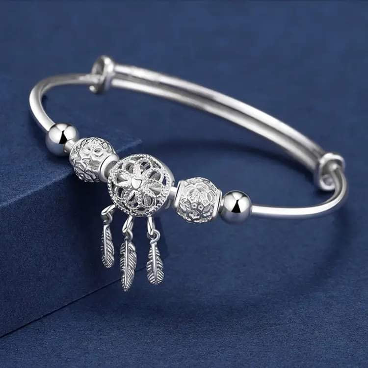 Beautiful Silver Dream Catcher Bracelet