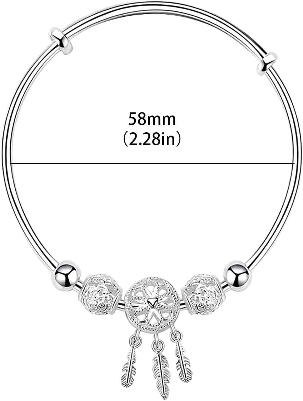 Beautiful Silver Dream Catcher Bracelet
