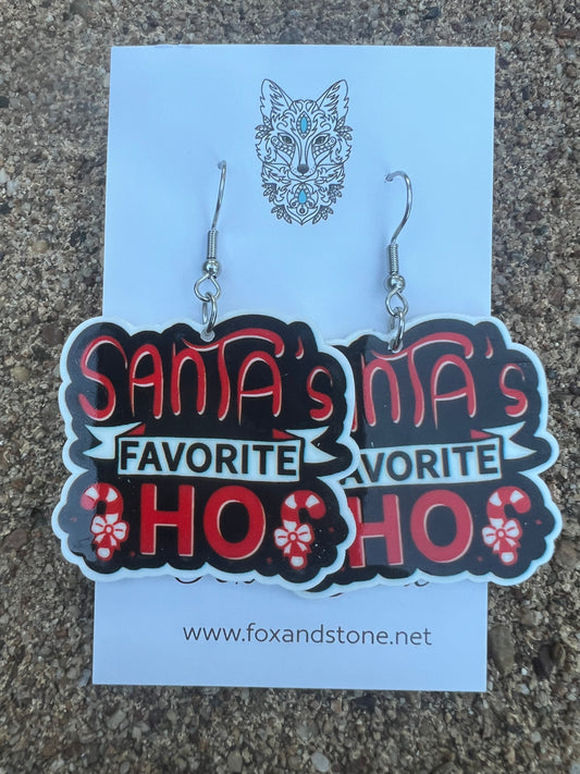 Santa’s Fav Hoe Dangle Earrings