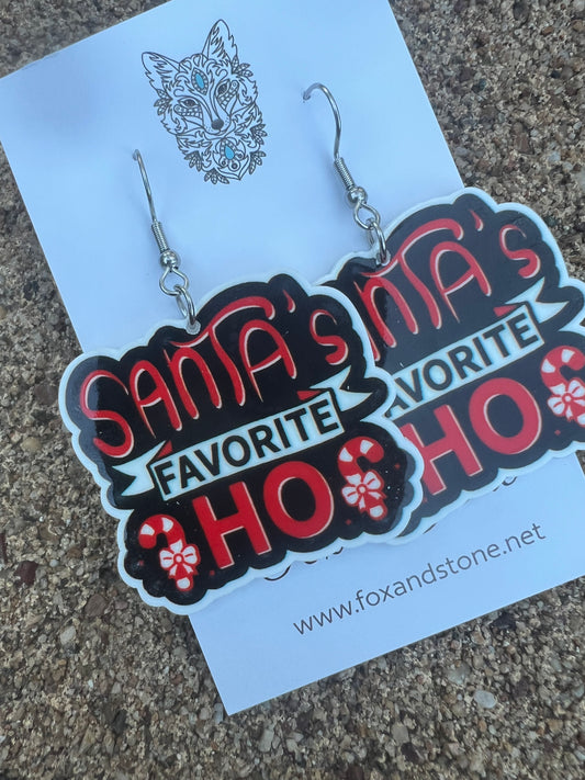 Santa’s Fav Hoe Dangle Earrings