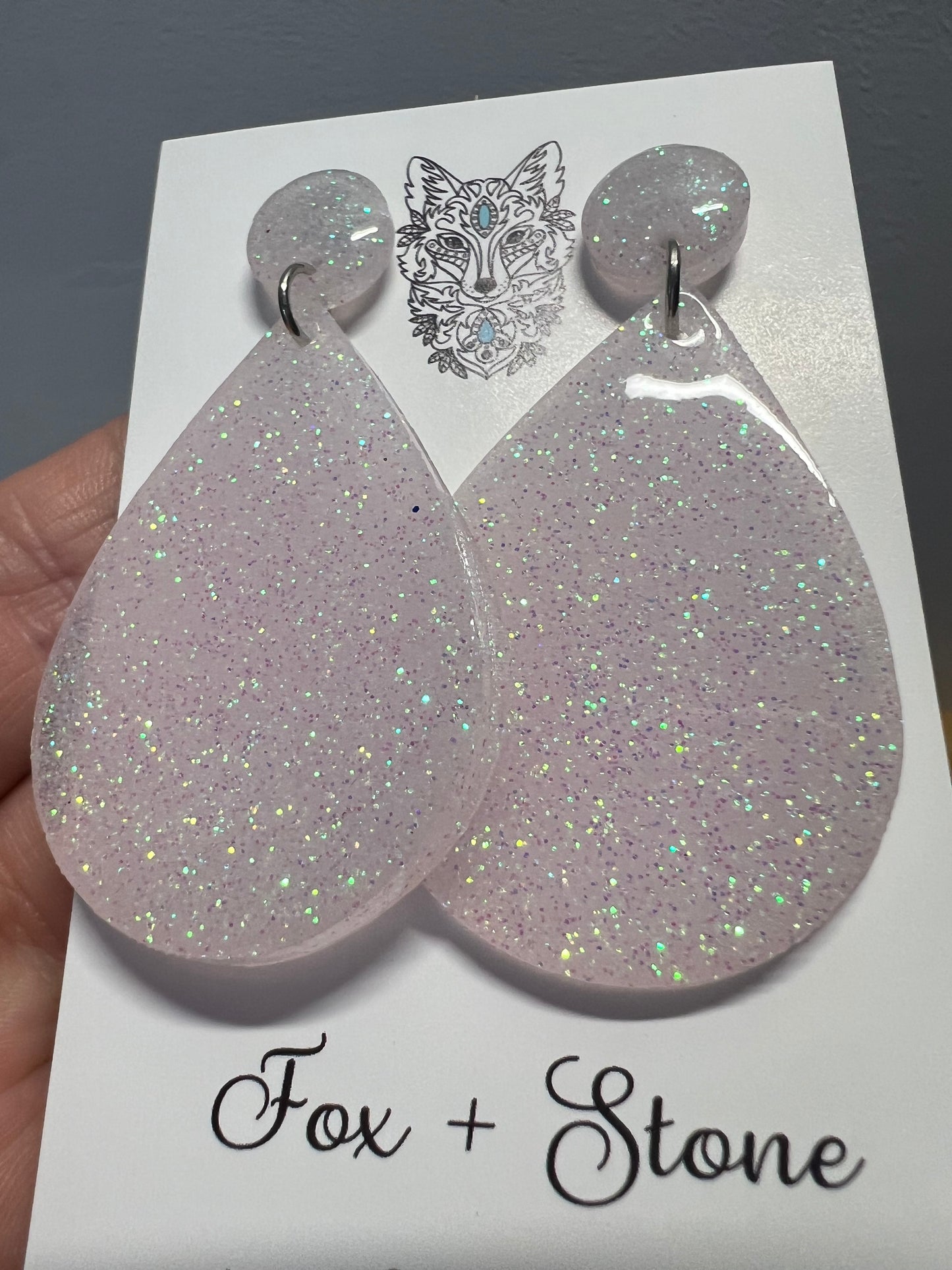 Fairy Kisses Glitter Delights Resin Earrings