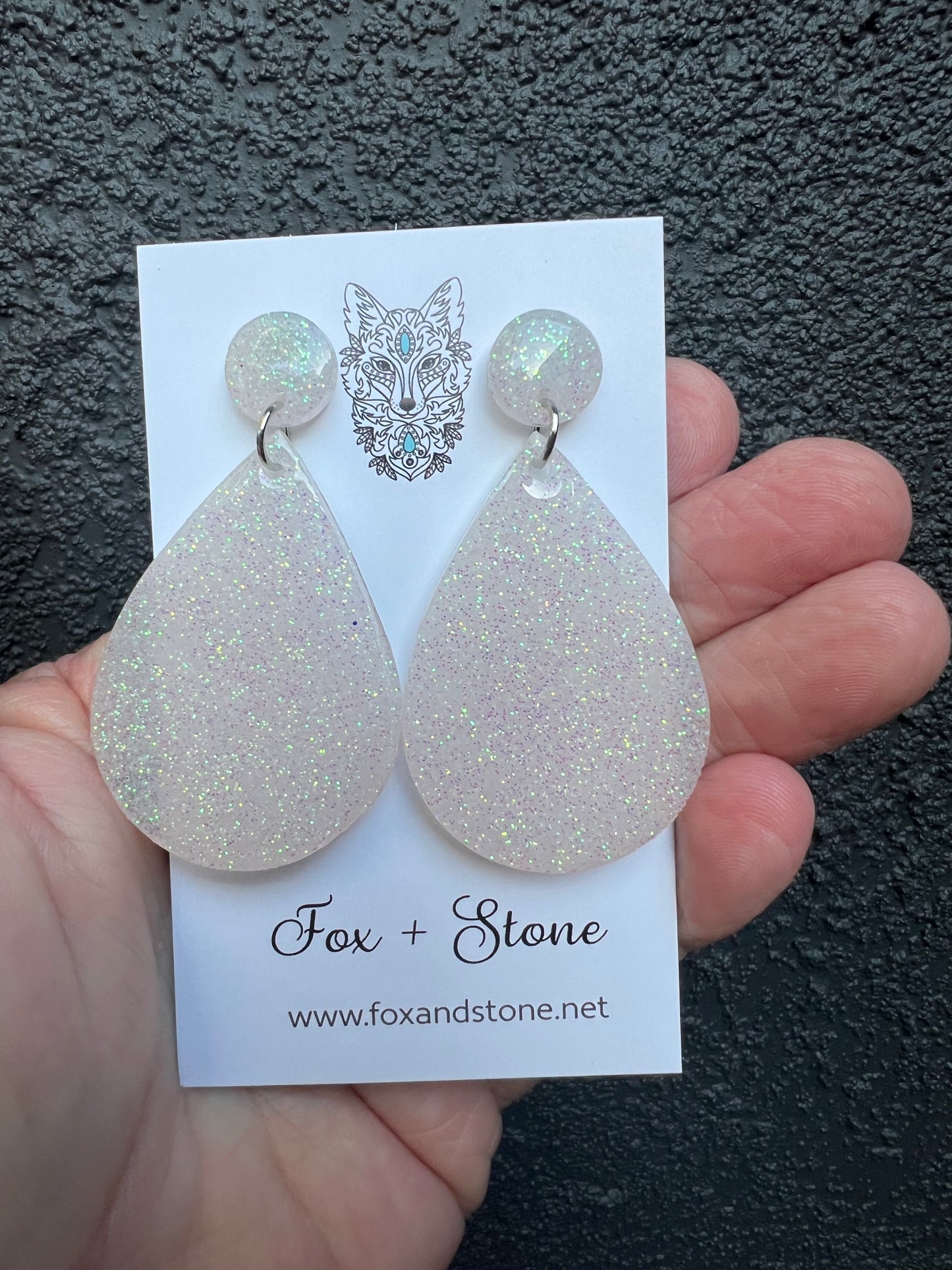 Fairy Kisses Glitter Delights Resin Earrings