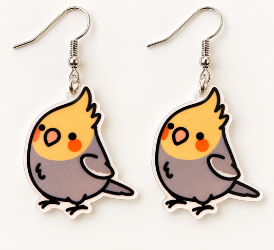 Cockatiel Bird Earrings