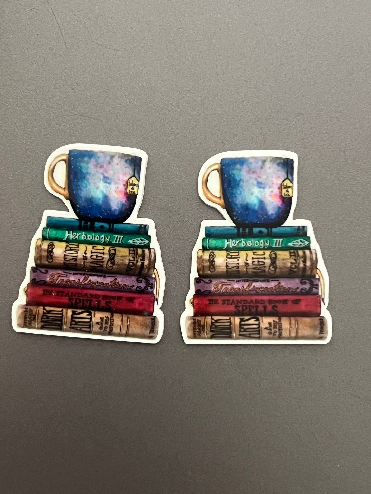 Books and Tea/Coffee Earrings