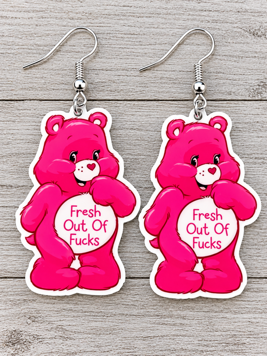 ⚠️ WARNING‼️ Fresh Out of F%&ks Earrings