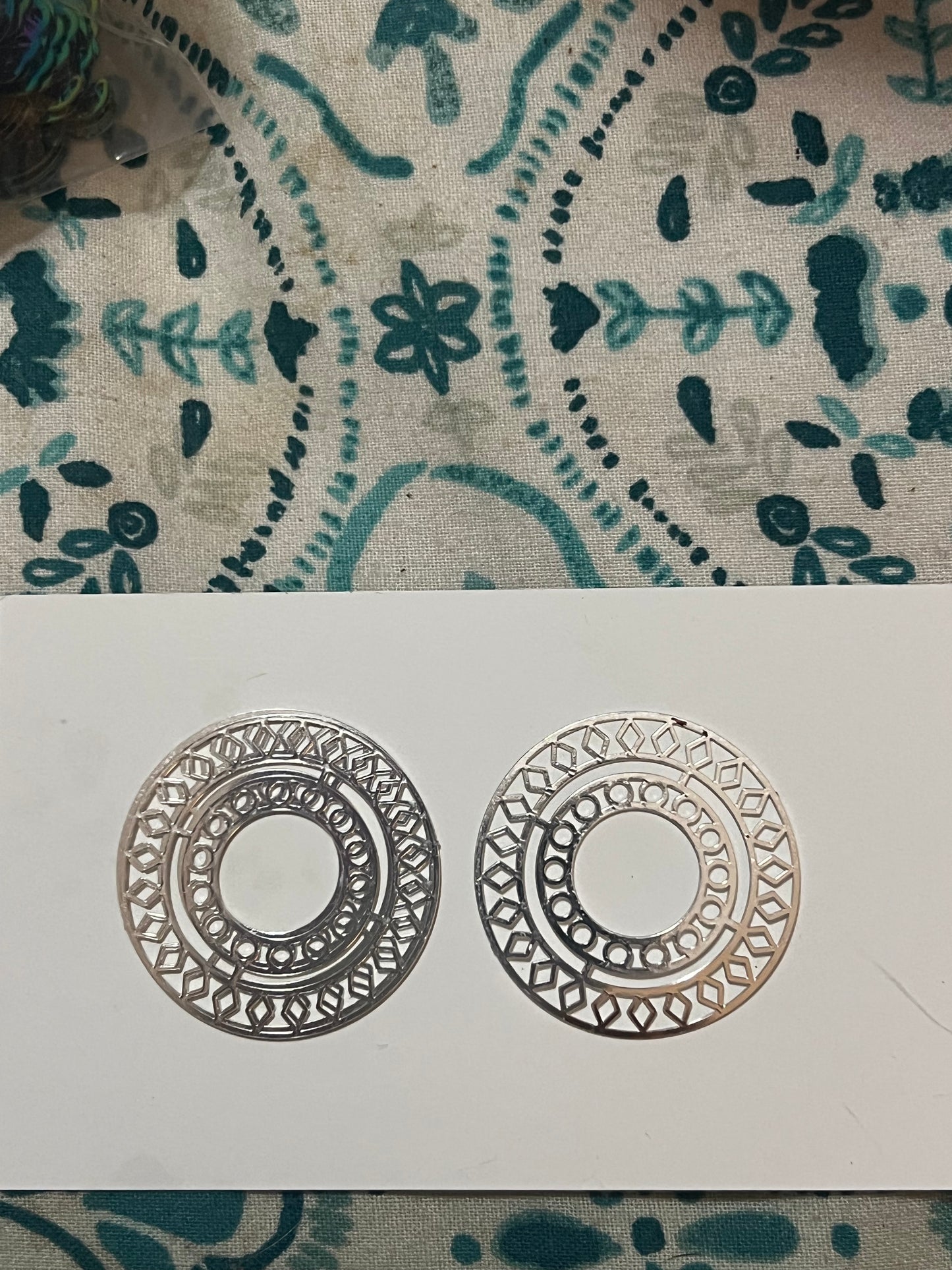 Bree Filigree Shiny Silver Earrings