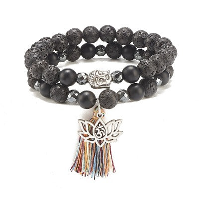 Double Stack Lava Lotus Bracelets