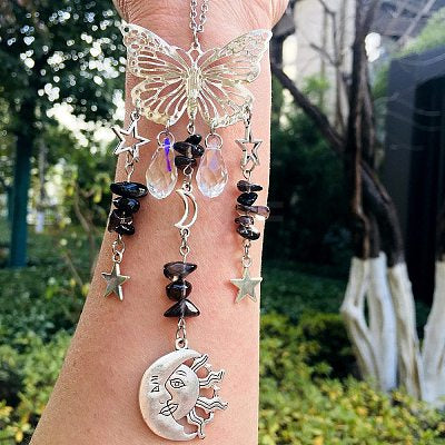 Butterfly Smokey Quartz Sun Catcher