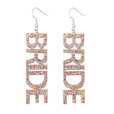 Confetti Bride Dangle Earrings