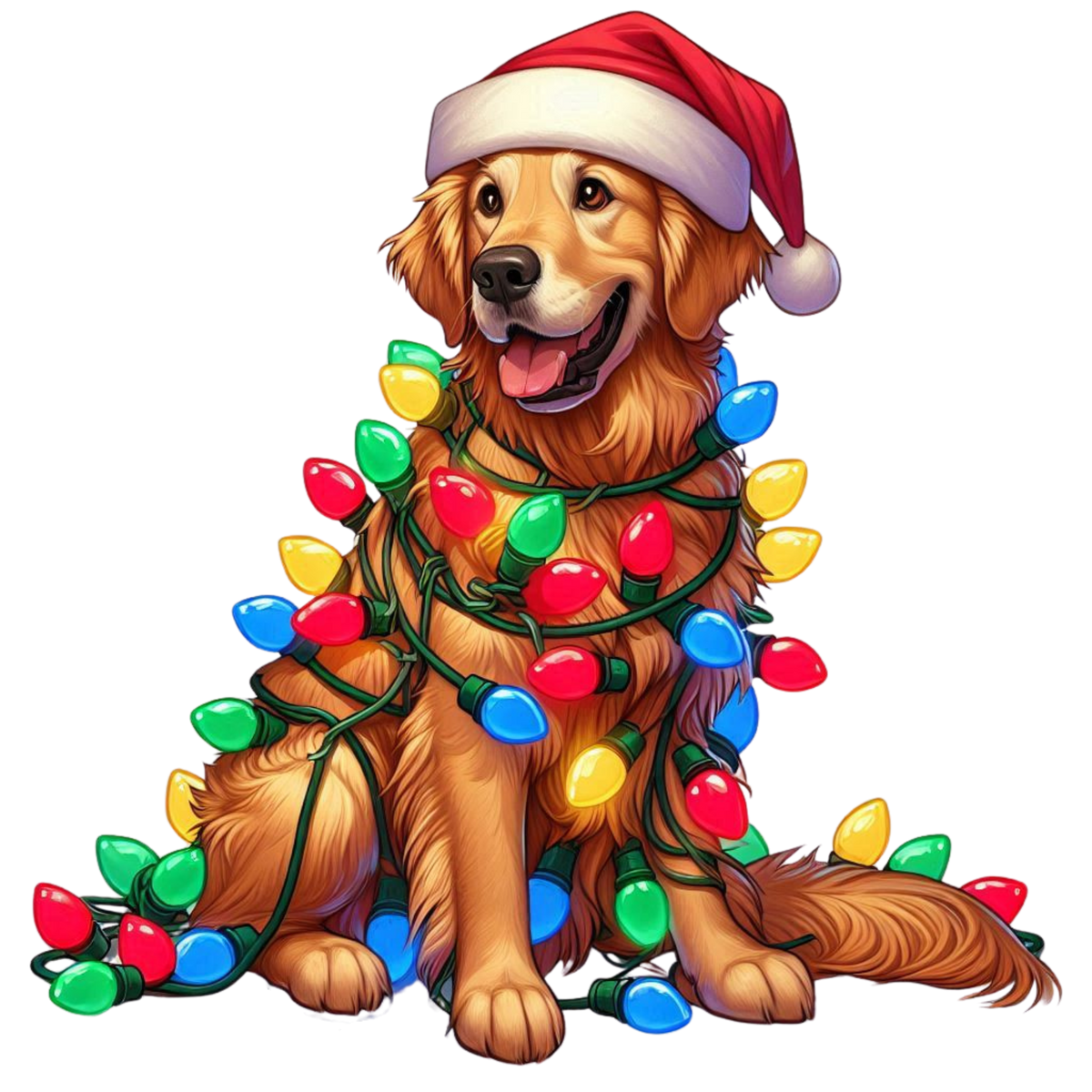 Lab Lights Xmas Dog Earrings