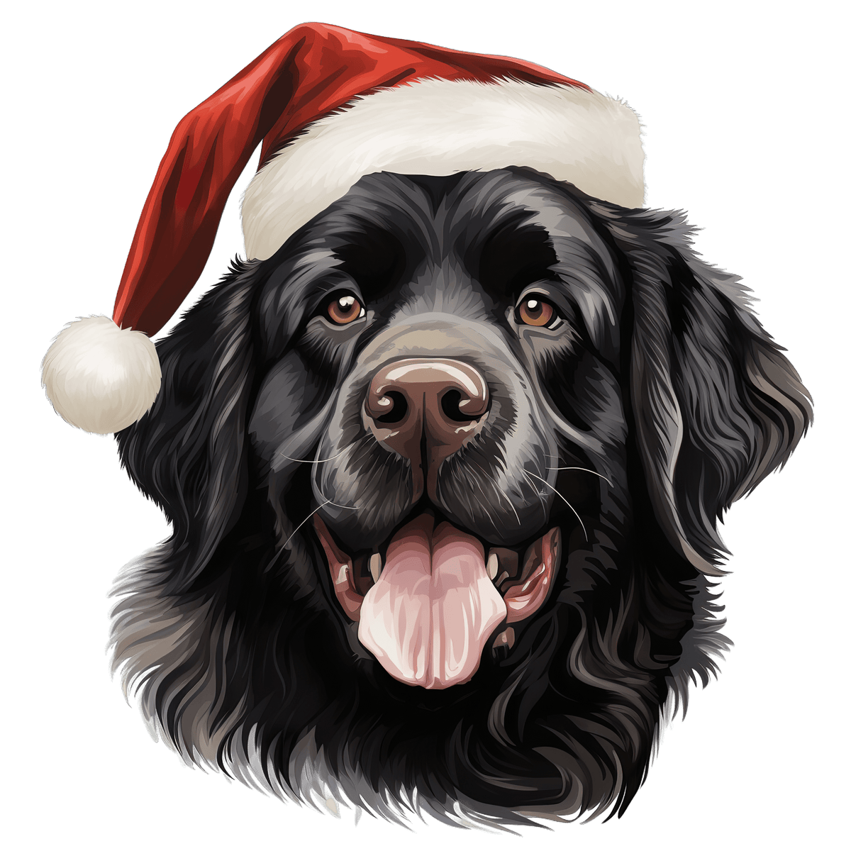 Newfoundland Xmas Dog Earrings