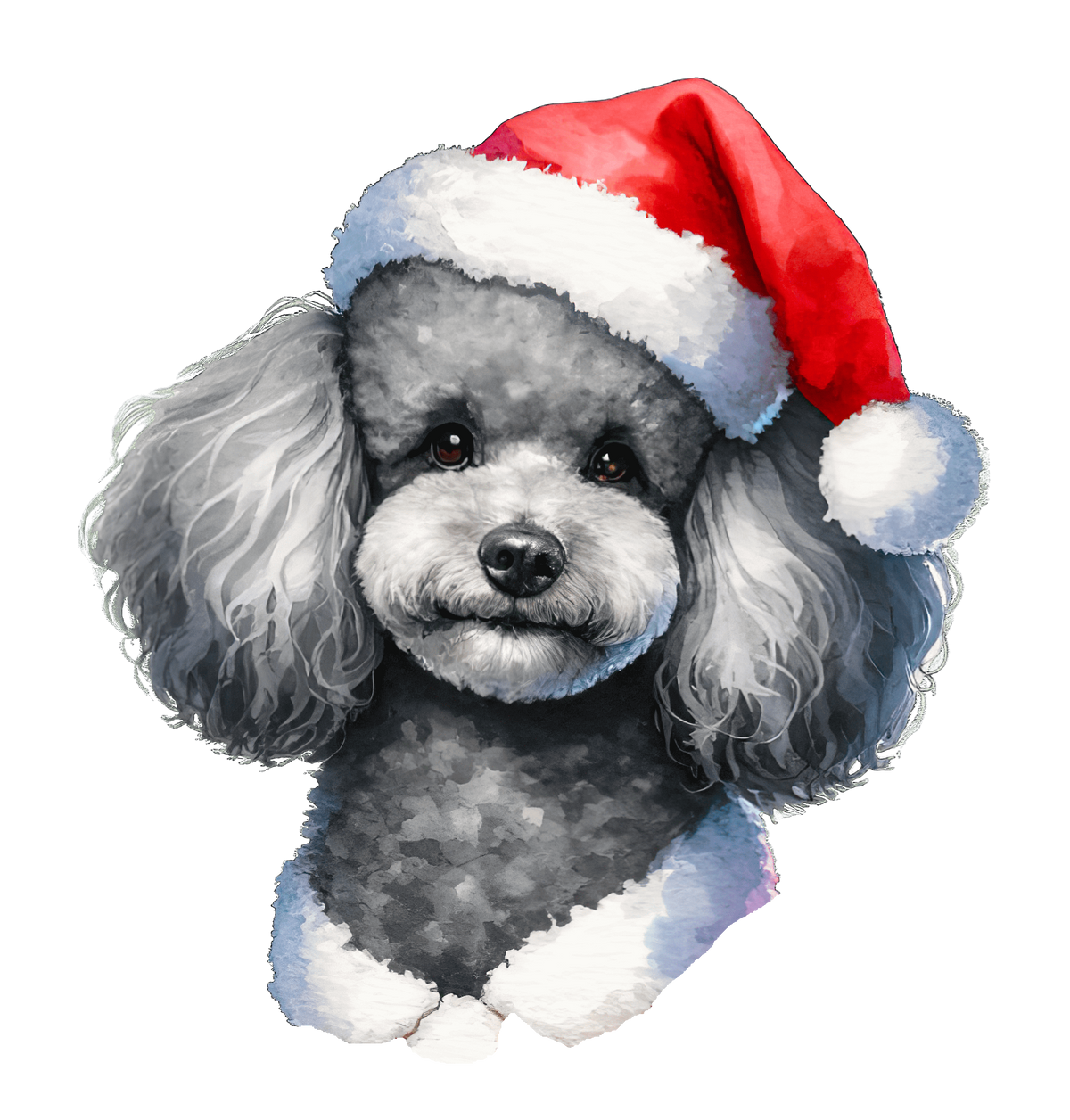 Poodle Xmas Dog Earrings 1