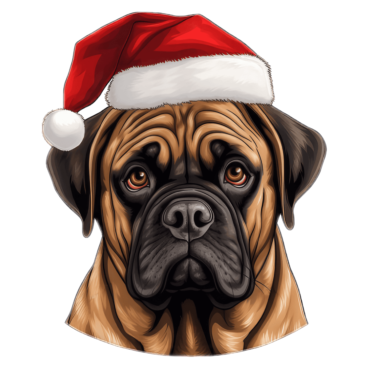 Bullmastif Xmas Dog Earrings