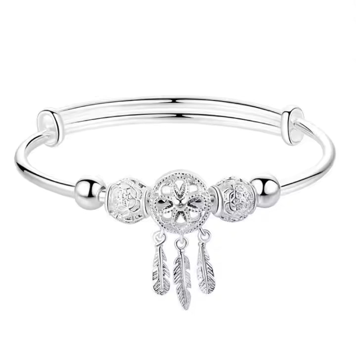 Beautiful Silver Dream Catcher Bracelet
