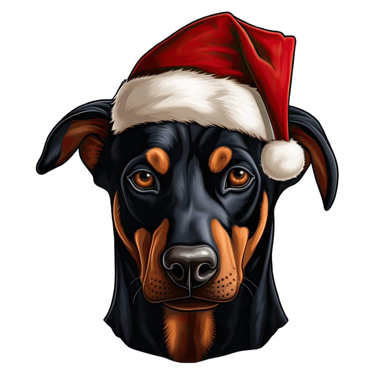 Doberman Xmas Dog Earrings