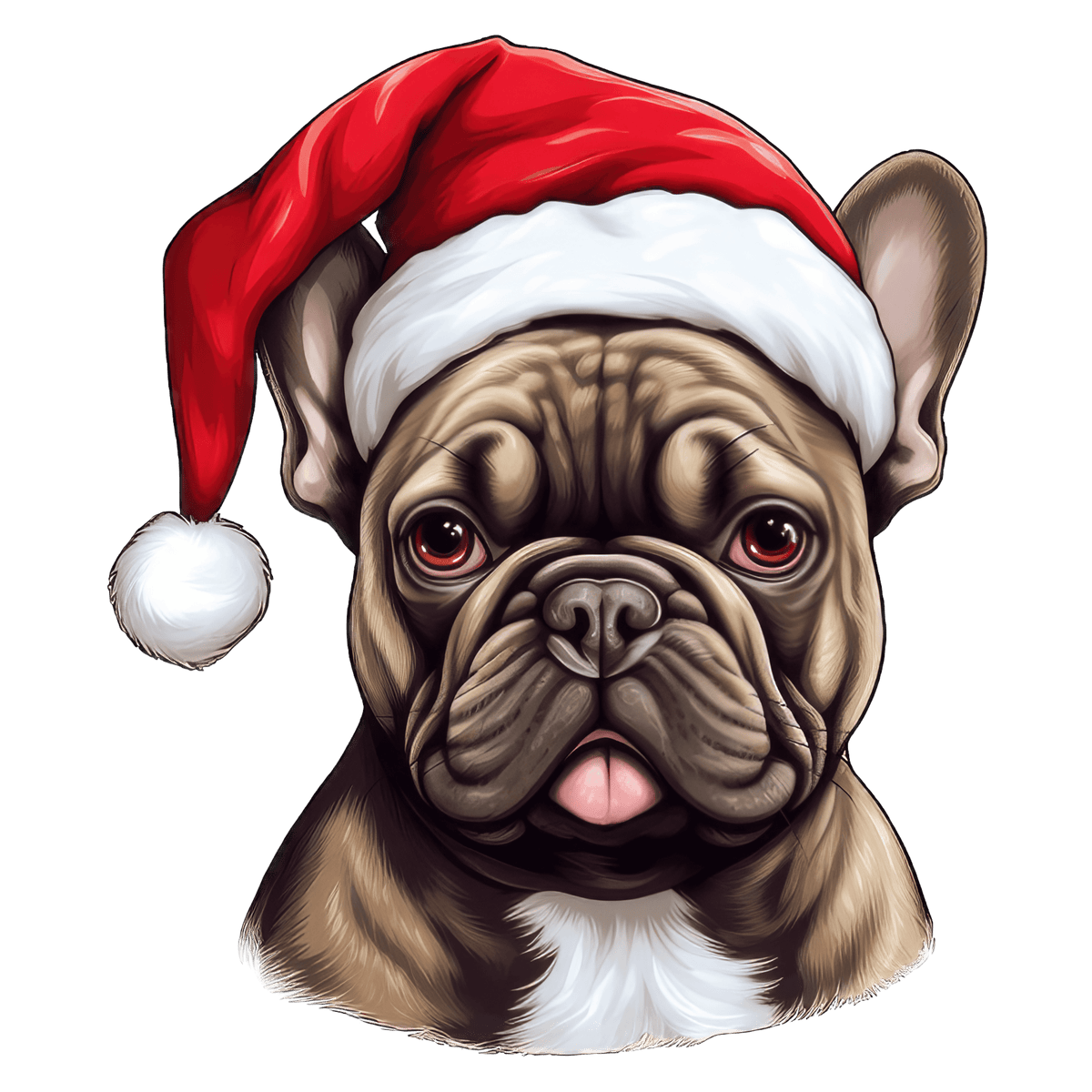 French Bulldog Xmas Dog Earrings