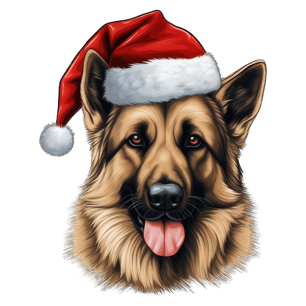 German Shepard Xmas Dog Earrings
