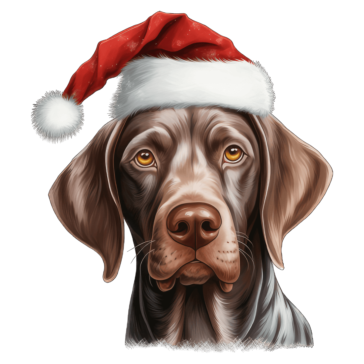 Short Haired Pointer Xmas Dog Earrings