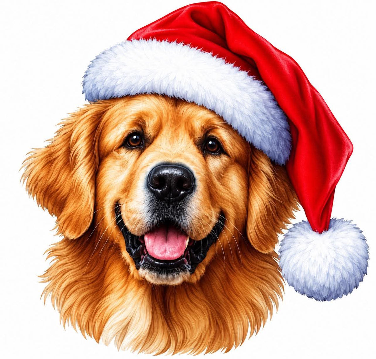 Golden Retriever Xmas Dog Earrings 1
