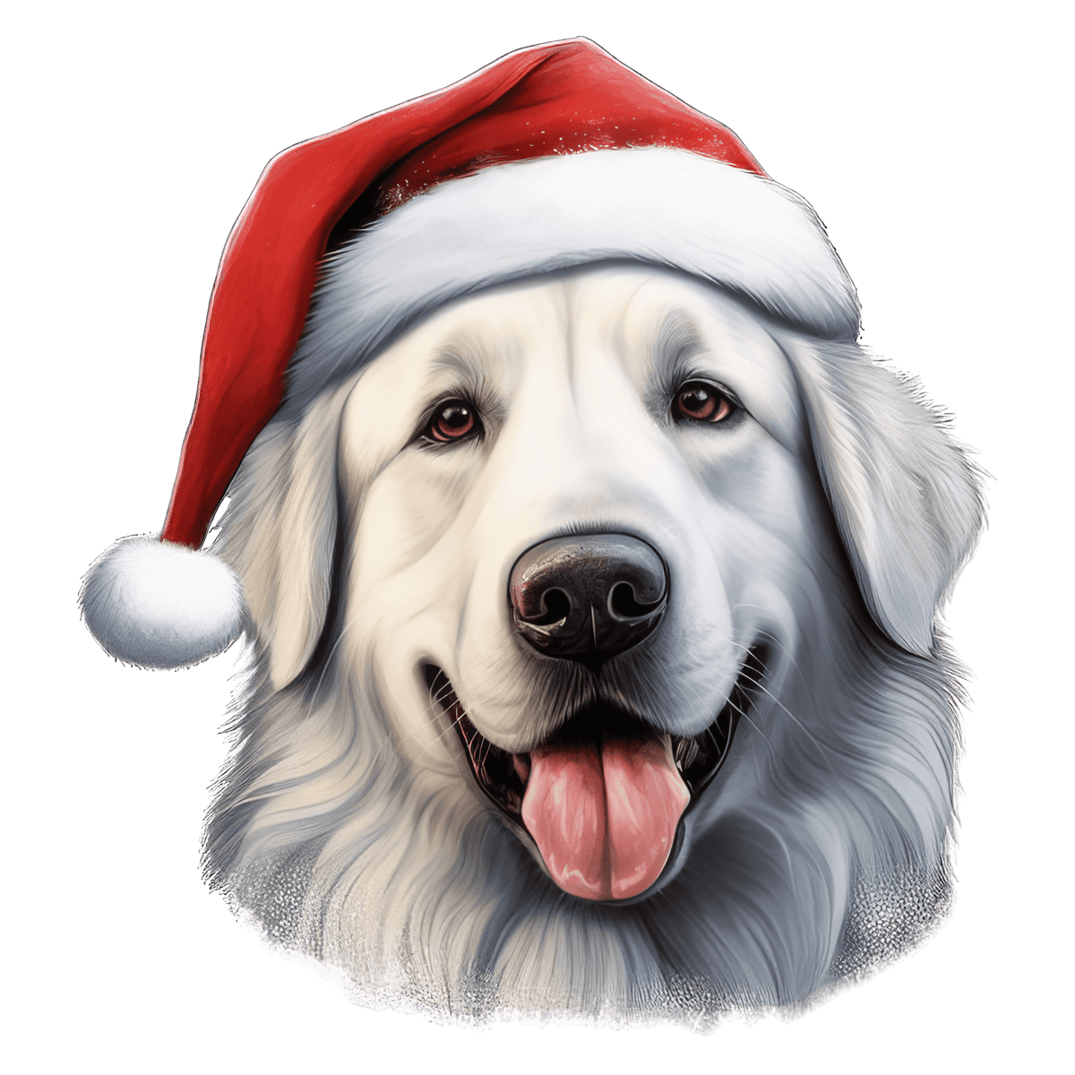 Great Pyrenees Xmas Dog Earrings