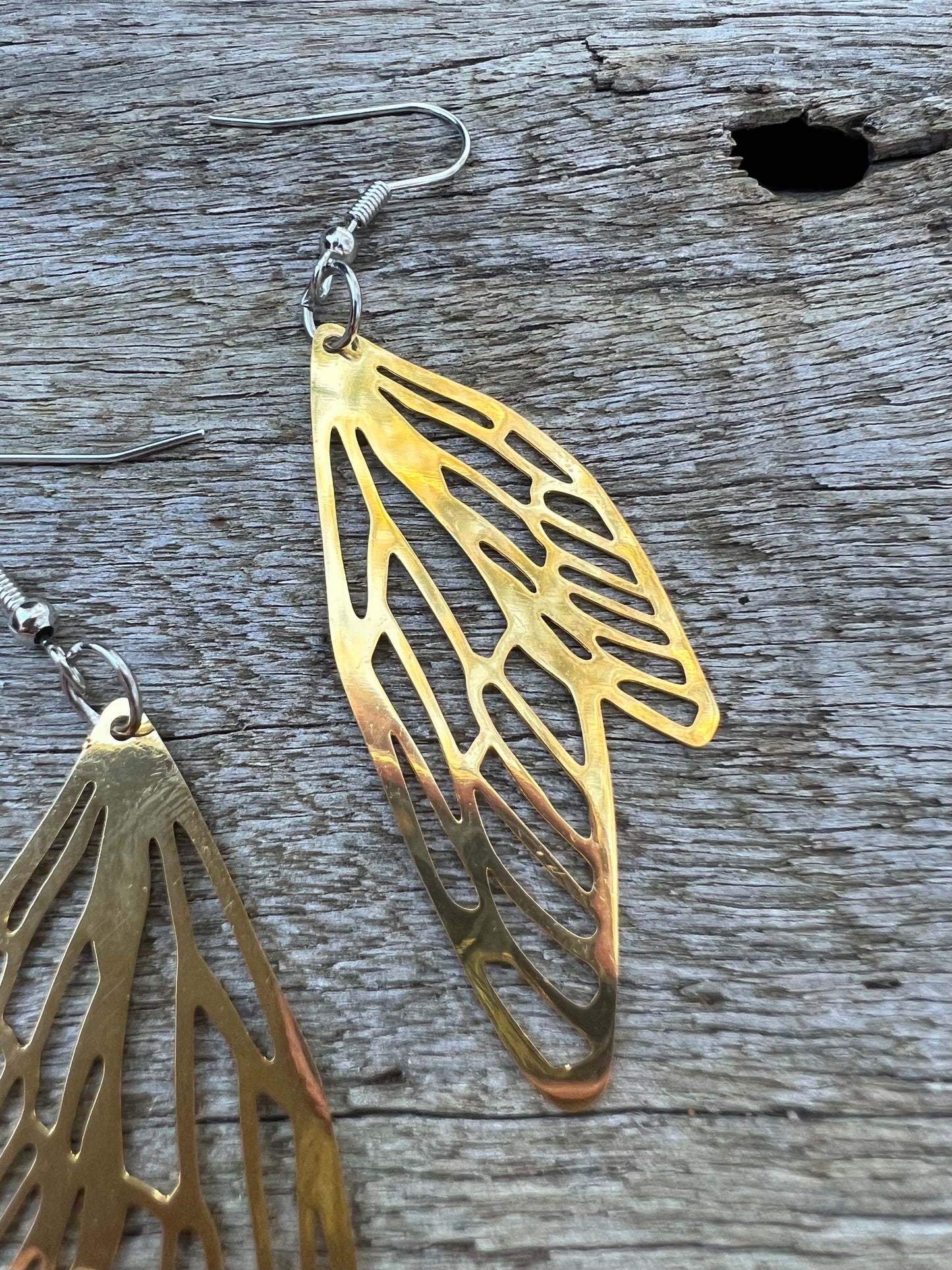 Shiny Gold Adelina Fairy/Angel Wing Filigree