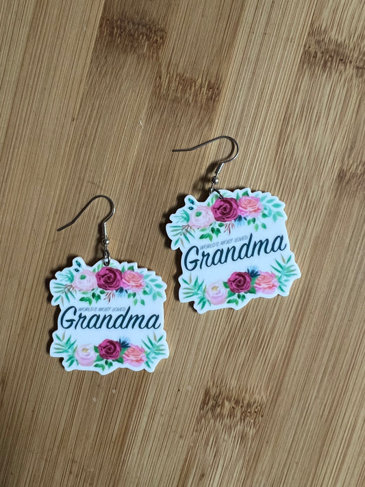 Worlds Most Loved Grandma Earrings