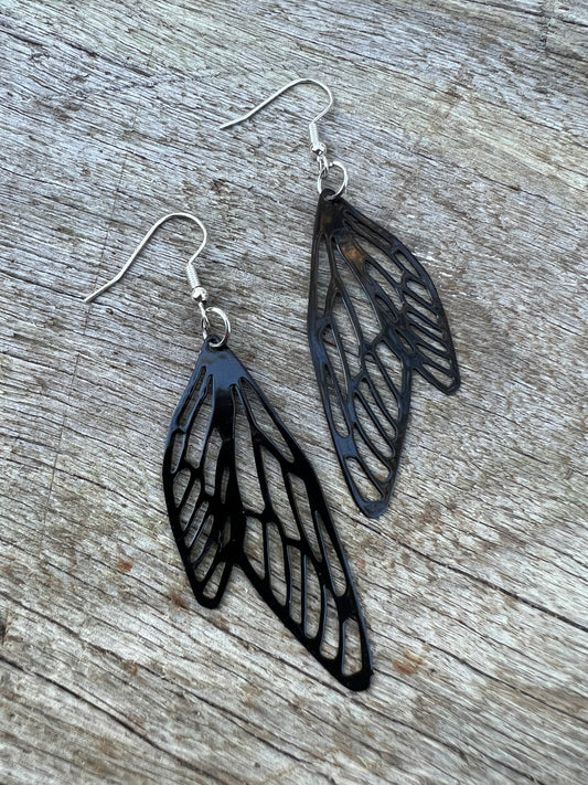 Black Adelina Fairy/Angel Wing Filigree