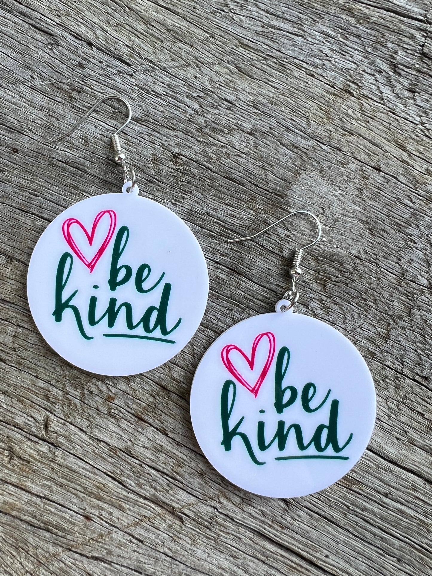 Be Kind Round Dangle Earrings