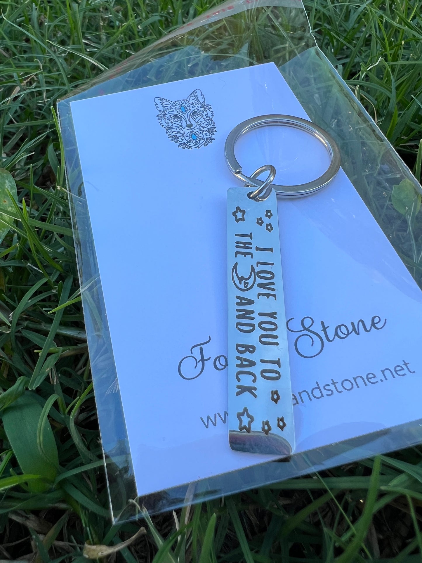 To The Moon and Back Keyring