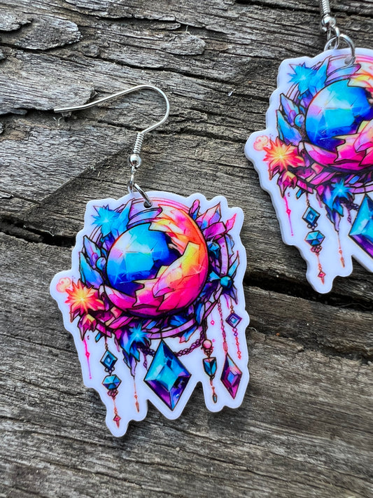 Mystic Vibes Crystal Orb Earrings