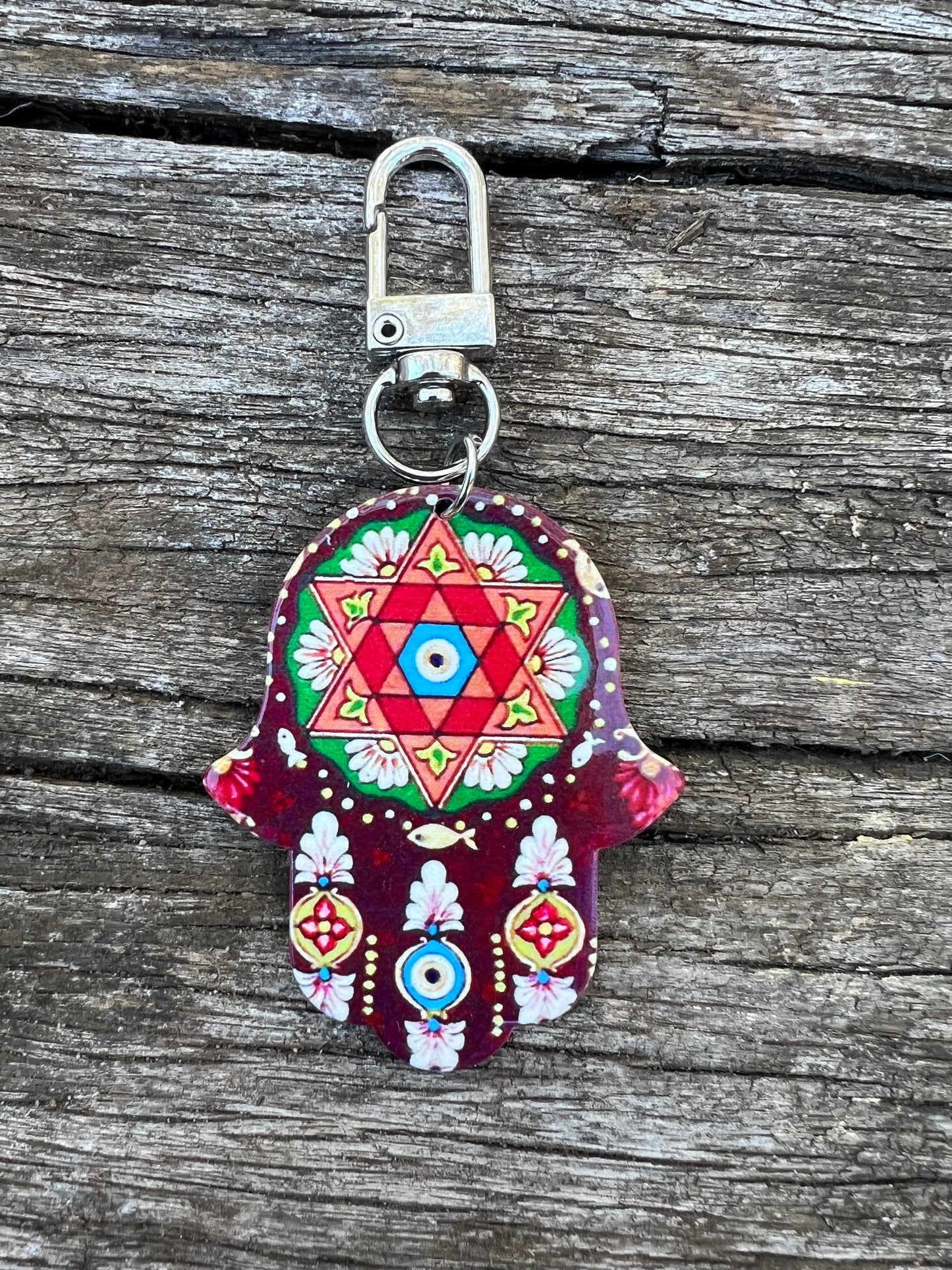 Hamsa Eye Dreamcatcher Keyring