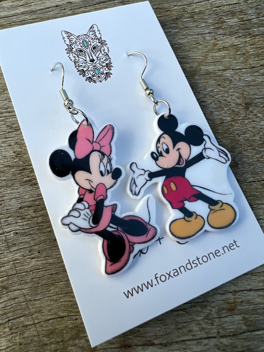 Mouse Love Happy Earrings