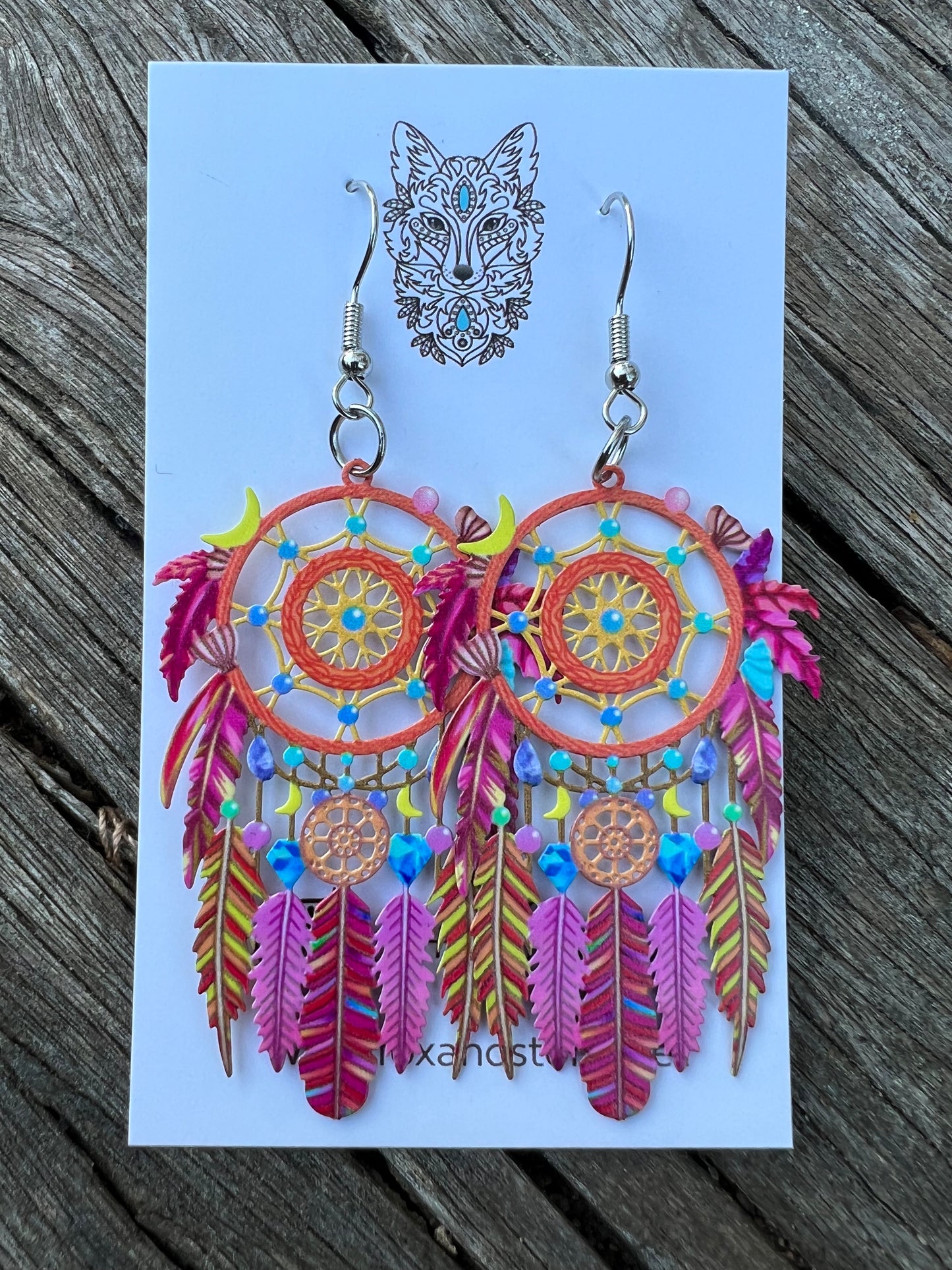 Cotton Candy Dreamcatcher Dreams Earring