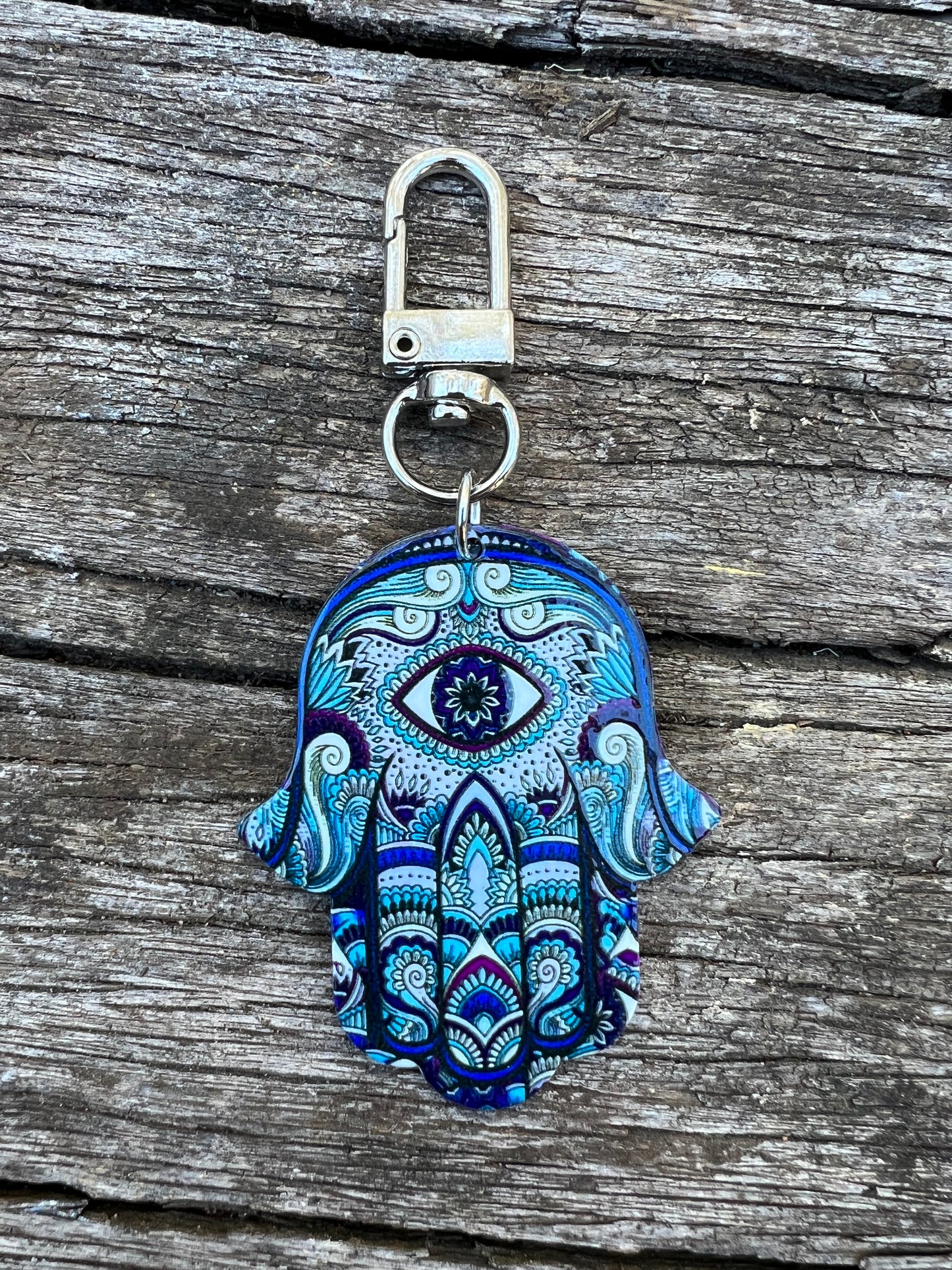 Hamsa Eye Blue Bliss Keyring