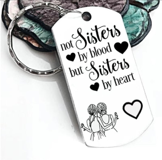 Sisters By Heart Keyring