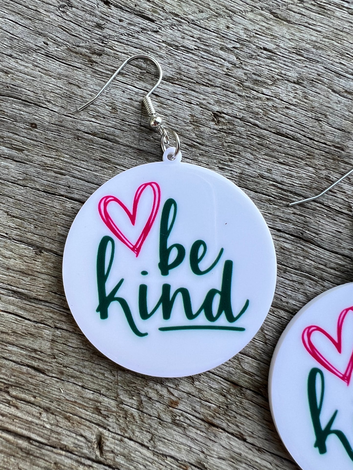 Be Kind Round Dangle Earrings