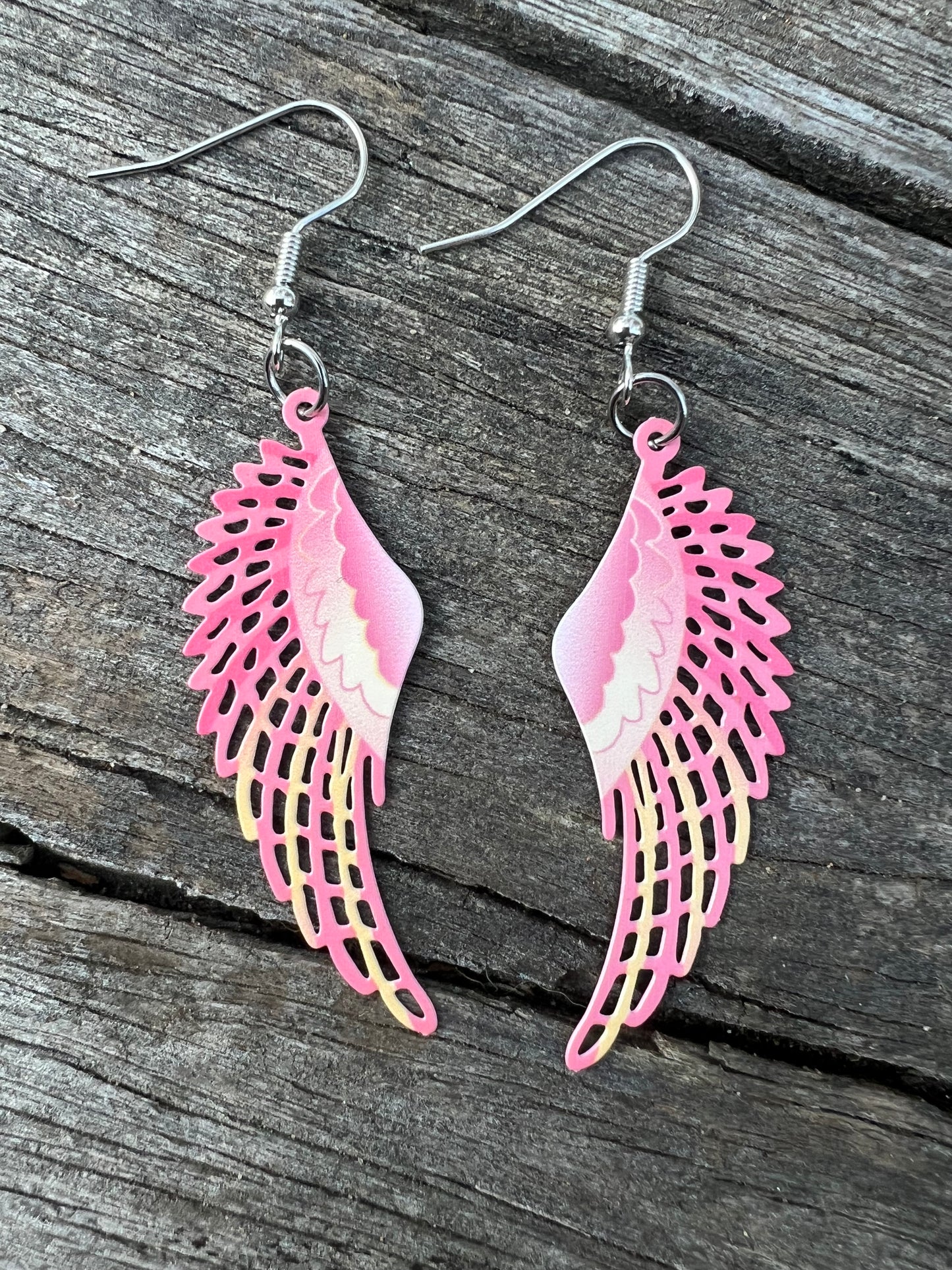 Berry Blush Wings Filigree Earrings