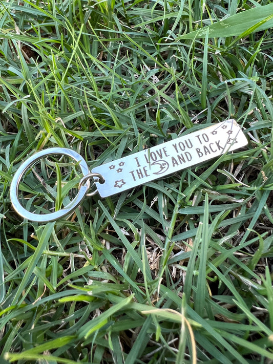 To The Moon and Back Keyring
