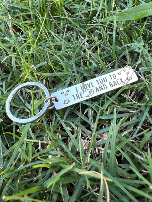 To The Moon and Back Keyring