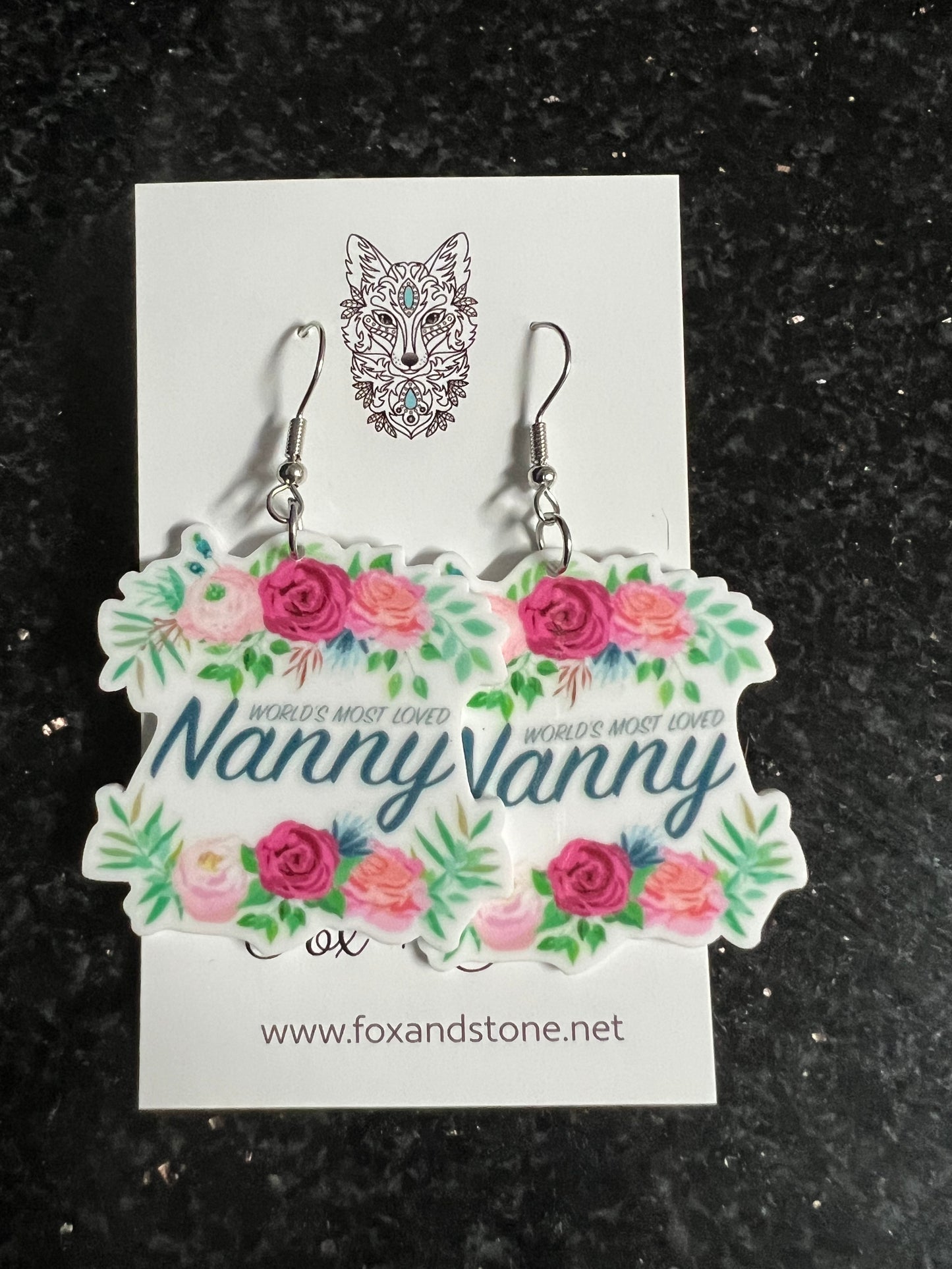 Worlds Most Loved Nanny Earrings