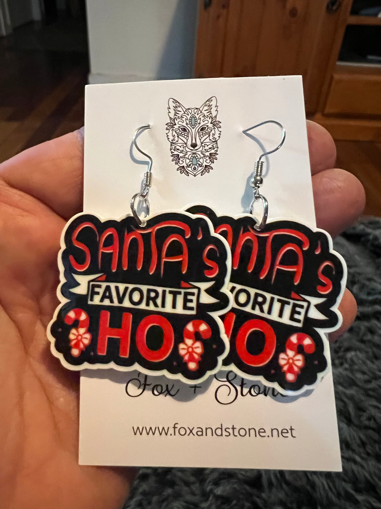 Santa’s Fav Hoe Dangle Earrings