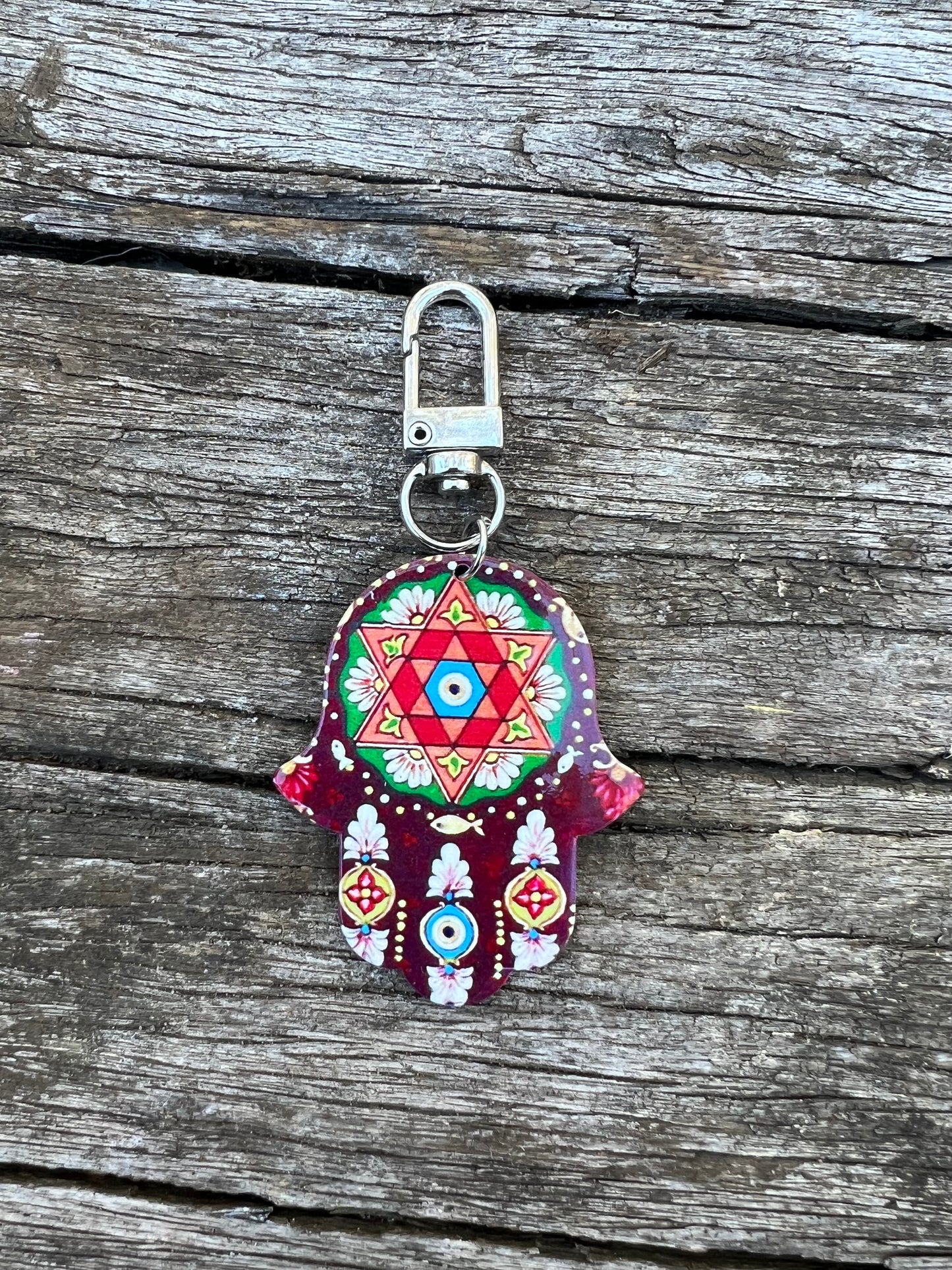 Hamsa Eye Dreamcatcher Keyring
