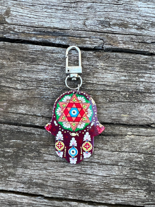 Hamsa Eye Dreamcatcher Keyring