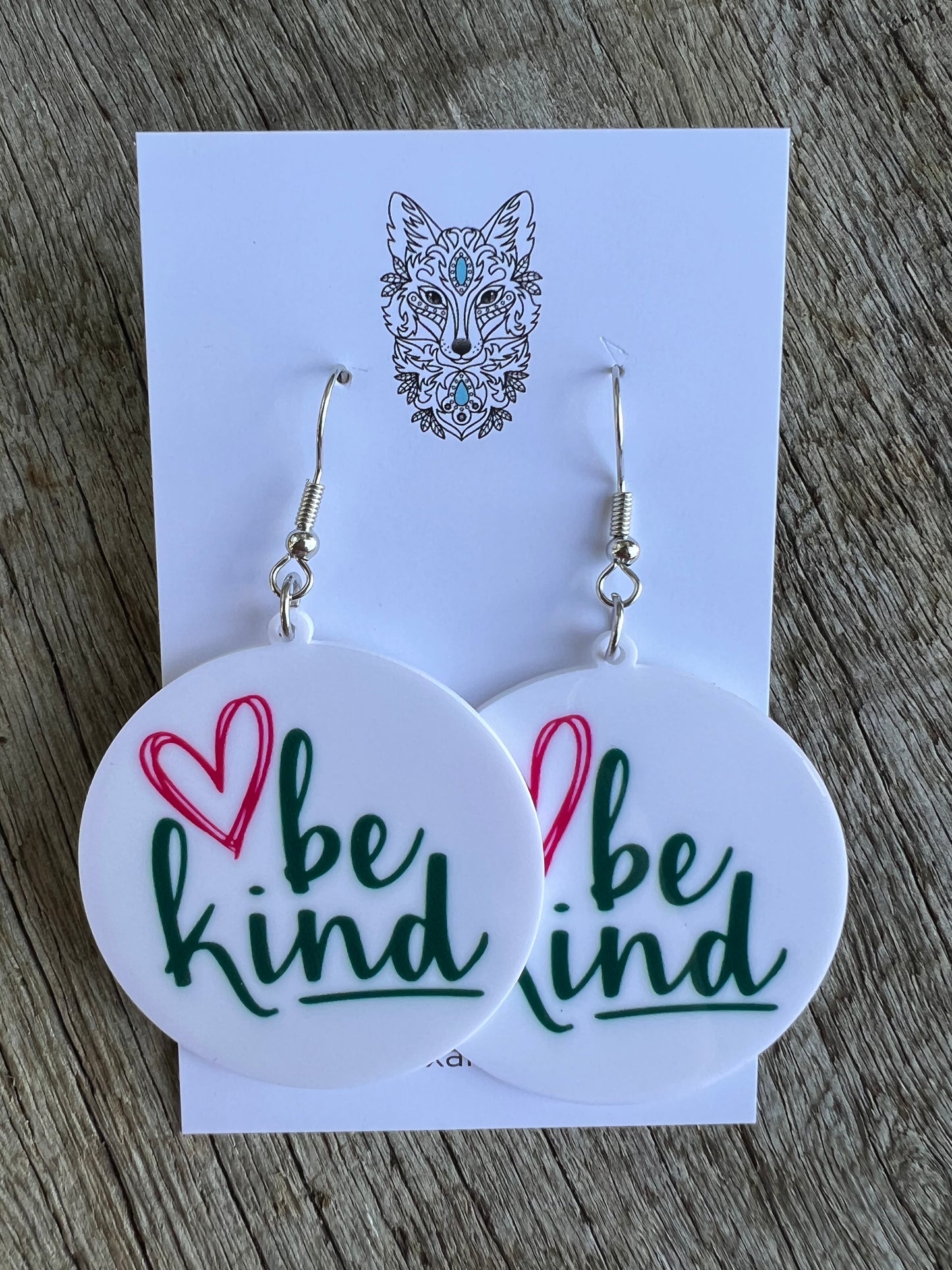 Be Kind Round Dangle Earrings