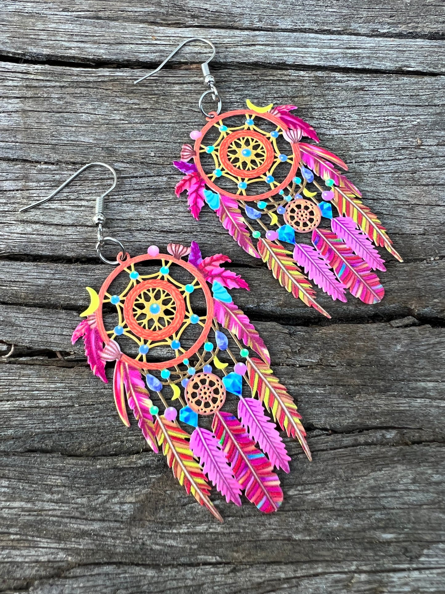 Cotton Candy Dreamcatcher Dreams Earring